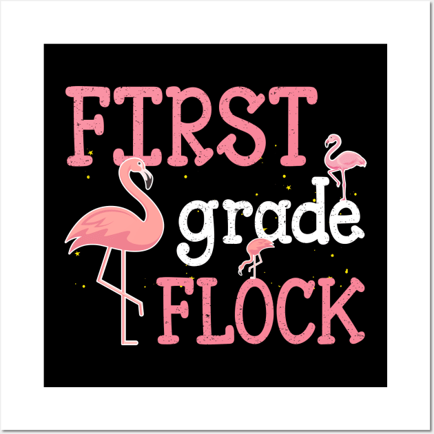 Flamingo 1st First Grade Back To School Wall Art by kateeleone97023